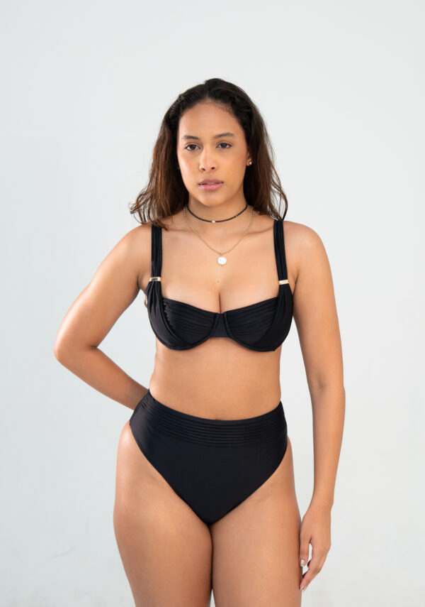 Biquíni Aro Franzido Preto